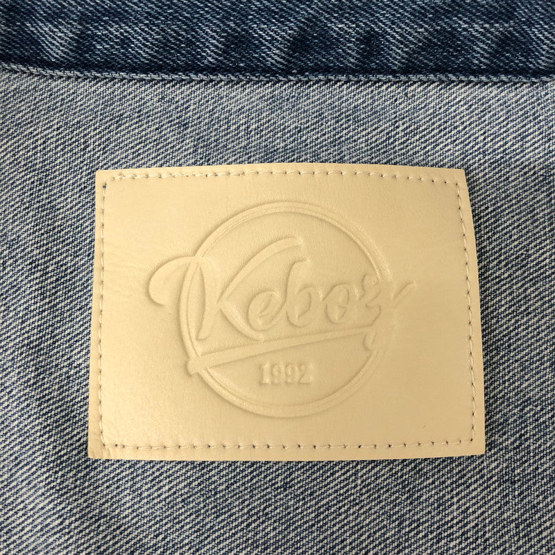 【中古美品】【メンズ】  KEBOZ ケボズ 23AW DENIM JACKET BLUE デニムジャケット ライトアウター 142-250110-kk-06-tei サイズ：L カラー：ライトインディゴ 万代Net店