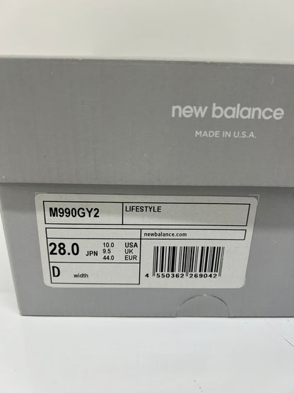 【中古品】【メンズ】 NEW BALANCE ニューバランス 990V2 M990GY2 ローカット スニーカー 靴 MADE IN USA 162-260718-kk-20-hon カラー：GRAY 万代Net店