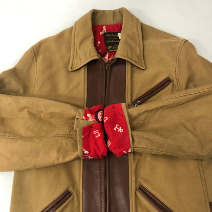 【中古品】【メンズ】  STYLE EYES スタイルアイズ HORSE HIDE SPORTS JACKET M16449 ホースハイド 切替 スポーツジャケット ライトアウター 145-250113-kk-08-tei サイズ：表記カスレ 下記参照 カラー：カーキ 万代Net店