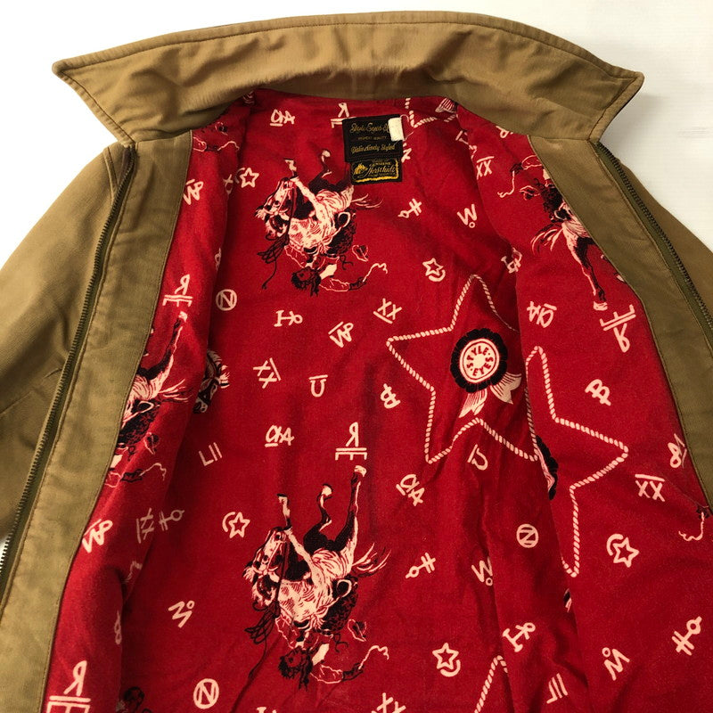 【中古品】【メンズ】  STYLE EYES スタイルアイズ HORSE HIDE SPORTS JACKET M16449 ホースハイド 切替 スポーツジャケット ライトアウター 145-250113-kk-08-tei サイズ：表記カスレ 下記参照 カラー：カーキ 万代Net店