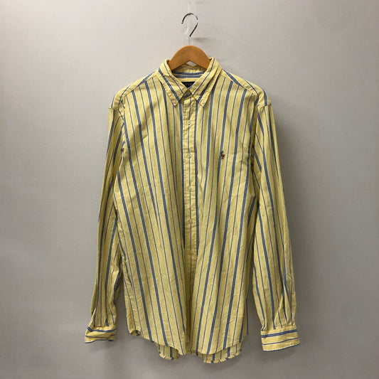 【中古品】【メンズ】 B.D L/S STRIPE SHIRT ボタンダウン ロングスリーブ ストライプシャツ 長袖 トップス 147-250113-kk-15-tei サイズ：L カラー：イエロー 万代Net店