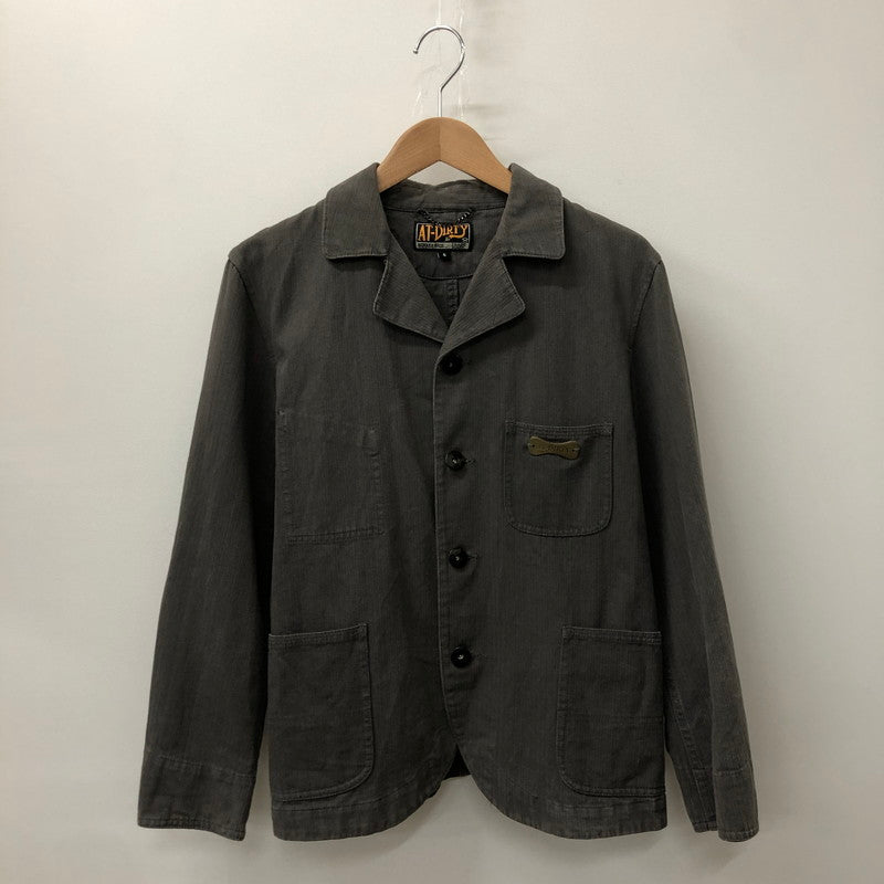 【中古品】【メンズ】 AT-DIRTY アットダーティー COVERALL JACKET NOM-68 カバーオールジャケット ライトアウター 145-250117-kk-10-tei サイズ：S カラー：チャコール 万代Net店
