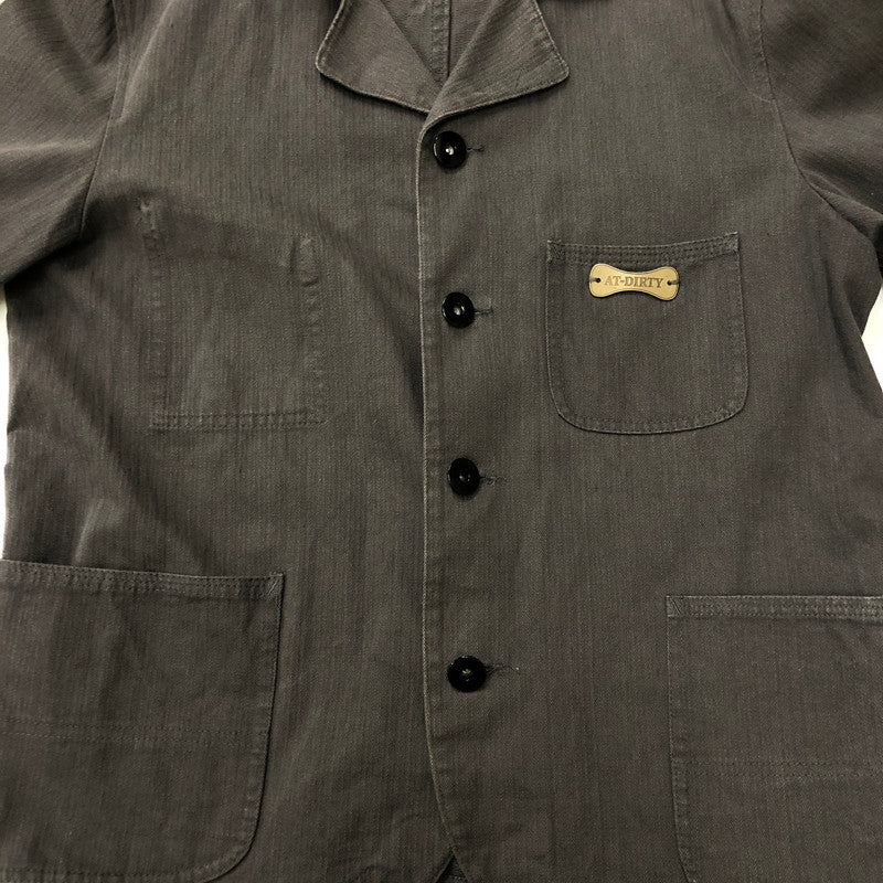 【中古品】【メンズ】  AT-DIRTY アットダーティー COVERALL JACKET NOM-68 カバーオールジャケット ライトアウター 145-250117-kk-10-tei サイズ：S カラー：チャコール 万代Net店