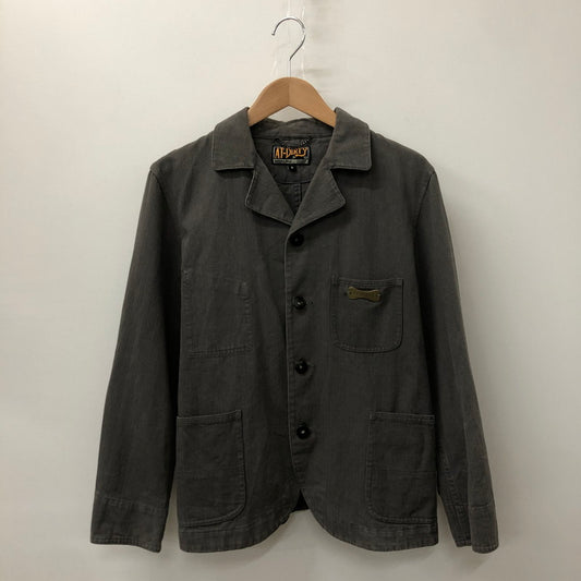 【中古品】【メンズ】  AT-DIRTY アットダーティー COVERALL JACKET NOM-68 カバーオールジャケット ライトアウター 145-250117-kk-10-tei サイズ：S カラー：チャコール 万代Net店