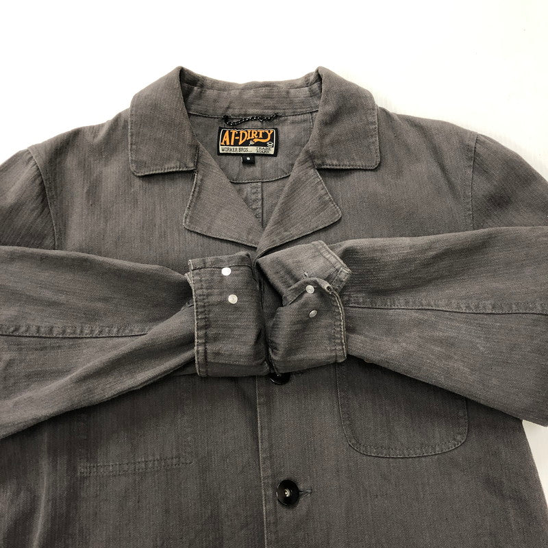 【中古品】【メンズ】 AT-DIRTY アットダーティー COVERALL JACKET NOM-68 カバーオールジャケット ライトアウター 145-250117-kk-10-tei サイズ：S カラー：チャコール 万代Net店
