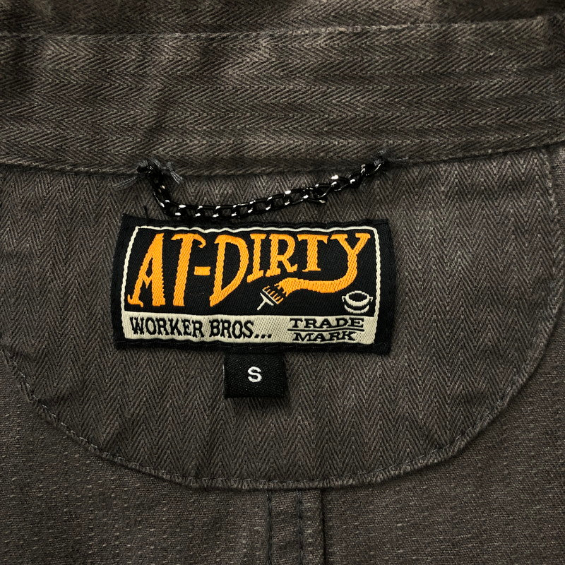 【中古品】【メンズ】  AT-DIRTY アットダーティー COVERALL JACKET NOM-68 カバーオールジャケット ライトアウター 145-250117-kk-10-tei サイズ：S カラー：チャコール 万代Net店