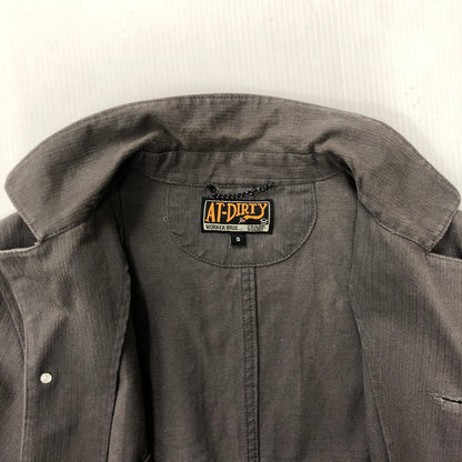 【中古品】【メンズ】 AT-DIRTY アットダーティー COVERALL JACKET NOM-68 カバーオールジャケット ライトアウター 145-250117-kk-10-tei サイズ：S カラー：チャコール 万代Net店