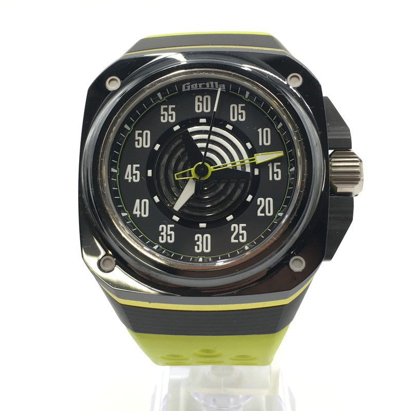 【中古品】【メンズ】 GORILLA ゴリラ FASTBACK COLLECTION ACID GREEN FBY4.0 ファストバック コレクション アシッドグリーン 自動巻き 腕時計 197-250118-kk-09-tei カラー：ブラック/ライムグリーン 万代Net店