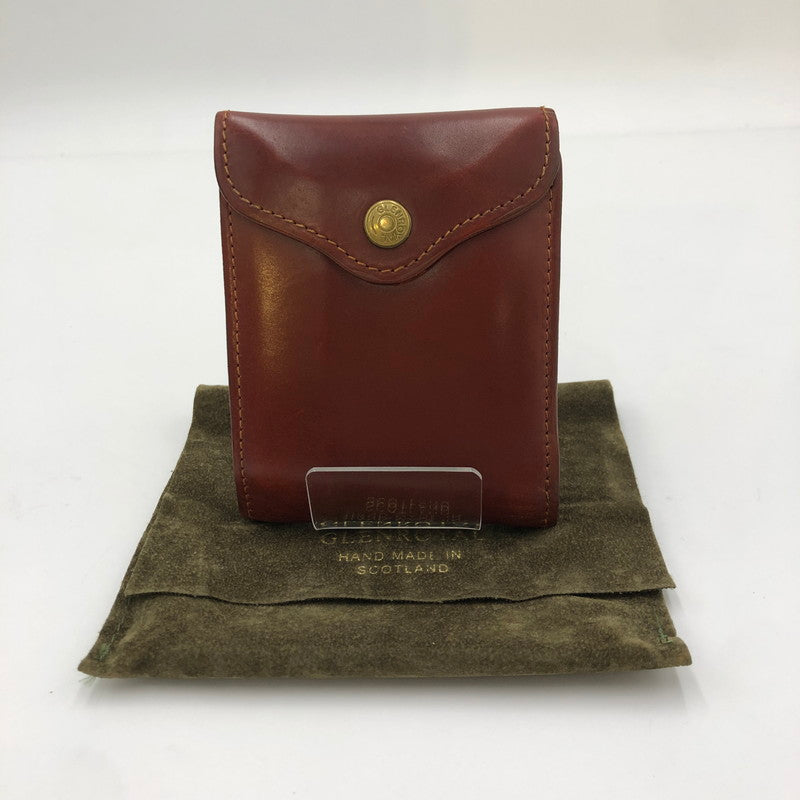 【現状渡し品】【メンズ】 GLENROYAL グレンロイヤル SLIDING WALLET スライディングウォレット 三つ折り財布 レザーウォレット 201-250130-kk-04-tei カラー：ブラウン 万代Net店