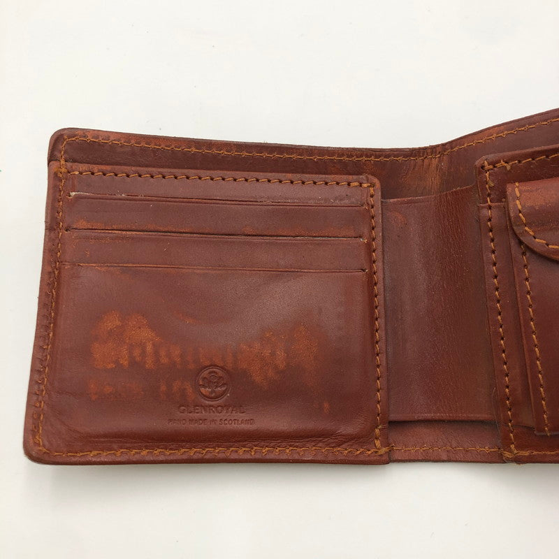 【現状渡し品】【メンズ】 GLENROYAL グレンロイヤル SLIDING WALLET スライディングウォレット 三つ折り財布 レザーウォレット 201-250130-kk-04-tei カラー：ブラウン 万代Net店