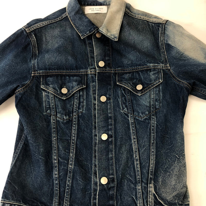 【中古品】【メンズ】  JOHN ELLIOTT ジョン・エリオット 19SS THUMPER JACKET TYPE 3 2920400025 ハンパージャケット ライトアウター デニムジャケット 140-250119-kk-06-tei サイズ：2 カラー：インディゴ 万代Net店