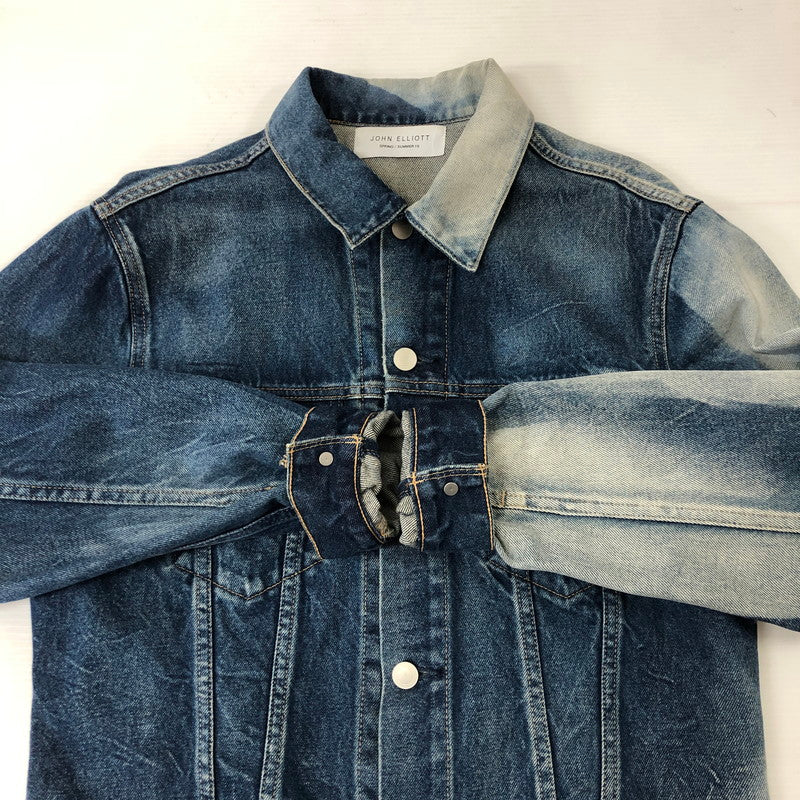 【中古品】【メンズ】  JOHN ELLIOTT ジョン・エリオット 19SS THUMPER JACKET TYPE 3 2920400025 ハンパージャケット ライトアウター デニムジャケット 140-250119-kk-06-tei サイズ：2 カラー：インディゴ 万代Net店