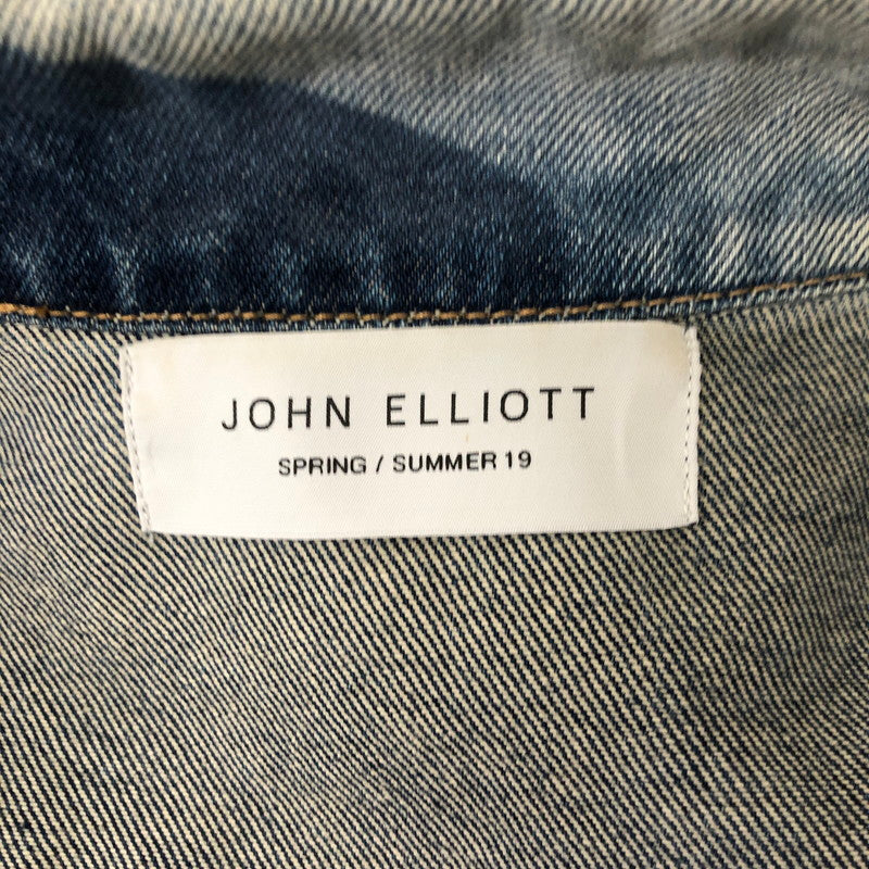 【中古品】【メンズ】  JOHN ELLIOTT ジョン・エリオット 19SS THUMPER JACKET TYPE 3 2920400025 ハンパージャケット ライトアウター デニムジャケット 140-250119-kk-06-tei サイズ：2 カラー：インディゴ 万代Net店