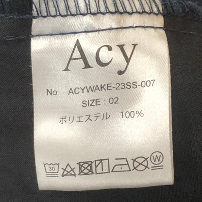【中古品】【メンズ】 ACY エーシー × WAKE ウェイク 別注 コラボ 23SS TRACK PANT ACYWAKE-23SS-007 トラック パンツ ボトムス 151-250808-yo-22-tei サイズ：02 カラー：ネイビー 万代Net店