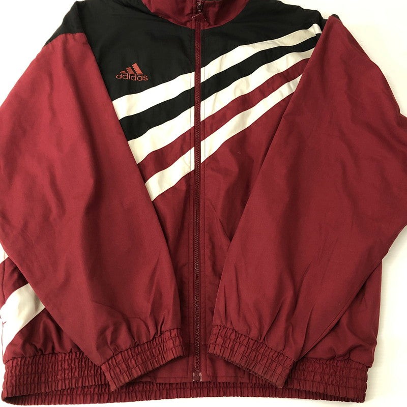 【現状渡し品】【メンズ】 adidas アディダス 90’s TRACK JACKET 90年代 トラックジャケット ライトアウター 145-250208-kk-14-tei サイズ：L カラー：バーガンディー 万代Net店