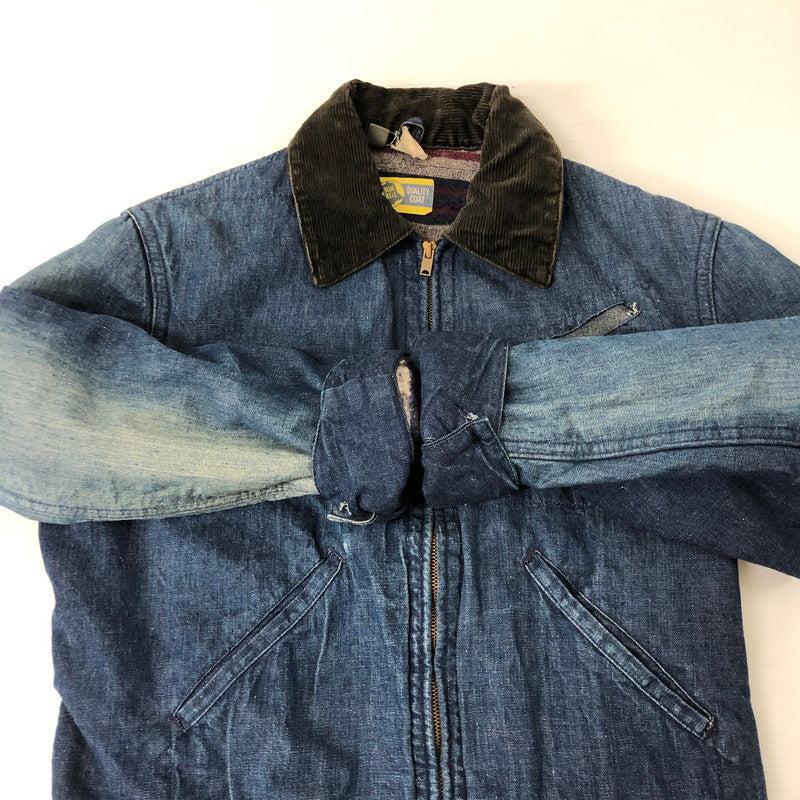 【中古品】【メンズ】  BLUE BELL ブルーベル 50’s BLANKET LINNER ZIP UP DENIM WORK JACKET VINTAGE 50年代 ブランケット ライナー ジップアップ デニムワークジャケット アウター ヴィンテージ 145-250123-kk-21-tei サイズ：38 カラー：インディゴ 万代Net店