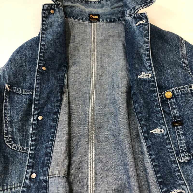 【現状渡し品】【メンズ】 Denime ドゥニーム DENIM COVERALL JACKET DNM-J デニムカバーオールジャケット ライトアウター 145-250225-kk-13-tei サイズ：表記無し 下記参照 カラー：ライトインディゴ 万代Net店