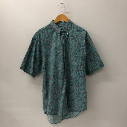 【中古品】【メンズ】 Eddie Bauer エディー・バウアー 90's S/S B.D PAISLEY SHIRT 90年代 ショートスリーブ ボタンダウン ペイズリーシャツ 半袖 トップス 144-250208-kk-19-tei サイズ：M カラー：ターコイズブルー 万代Net店