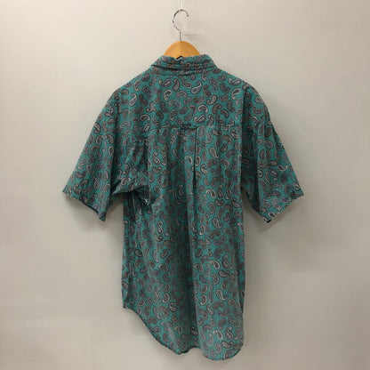 【中古品】【メンズ】 Eddie Bauer エディー・バウアー 90's S/S B.D PAISLEY SHIRT 90年代 ショートスリーブ ボタンダウン ペイズリーシャツ 半袖 トップス 144-250208-kk-19-tei サイズ：M カラー：ターコイズブルー 万代Net店