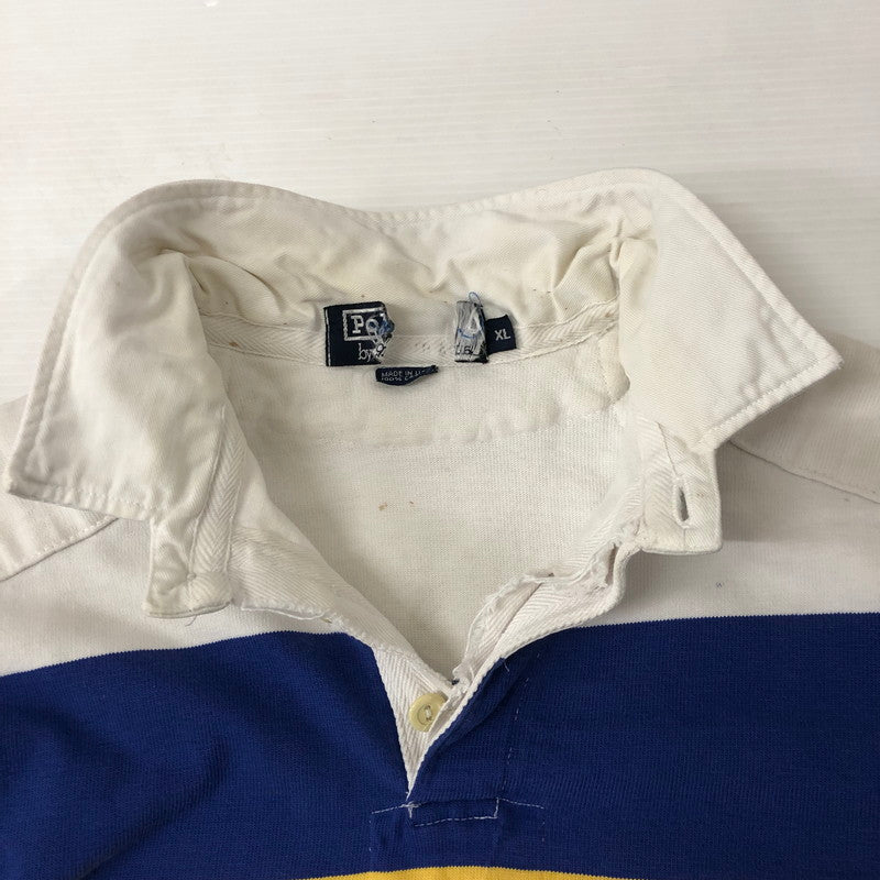 【現状渡し品】【メンズ】 L/S RUGBY SHIRT ロングスリーブ ラガーシャツ 長袖 トップス 147-250129-kk-21-tei サイズ：XL カラー：マルチカラー 万代Net店