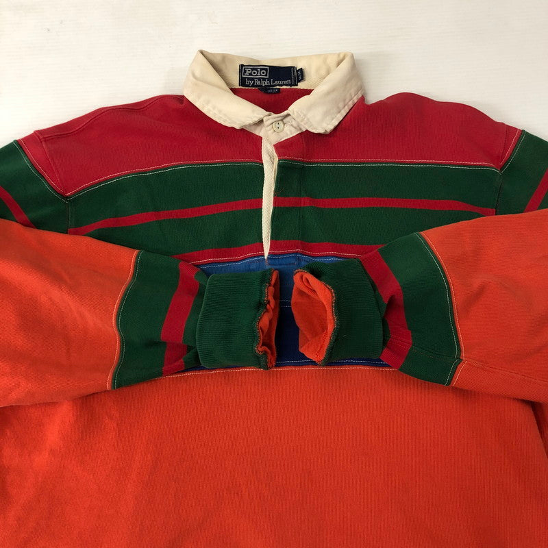 【中古品】【メンズ】 L/S RUGBY SHIRT ロングスリーブ ラガーシャツ 長袖 トップス 147-250129-kk-28-tei サイズ：M カラー：マルチカラー 万代Net店