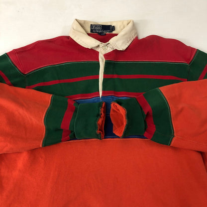【中古品】【メンズ】 L/S RUGBY SHIRT ロングスリーブ ラガーシャツ 長袖 トップス 147-250129-kk-28-tei サイズ：M カラー：マルチカラー 万代Net店