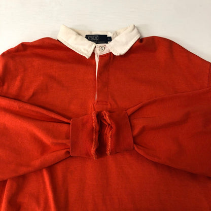 【中古品】【メンズ】 L/S RUGBY SHIRT ロングスリーブ ラガーシャツ 長袖 トップス 147-250129-kk-25-tei サイズ：L カラー：オレンジ 万代Net店