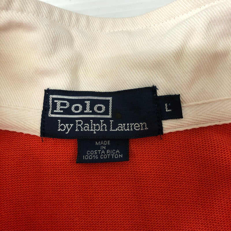 【中古品】【メンズ】 L/S RUGBY SHIRT ロングスリーブ ラガーシャツ 長袖 トップス 147-250129-kk-25-tei サイズ：L カラー：オレンジ 万代Net店