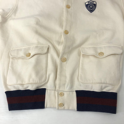 【中古品】【メンズ】 Polo by Ralph Lauren ポロバイラルフローレン 90's SWEAT BOMBER JACKET 90年代 スウェット ボンバージャケット ライトアウター 147-250123-kk-36-tei サイズ：M カラー：アイボリー 万代Net店