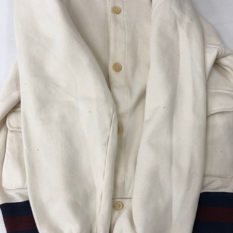 【中古品】【メンズ】 Polo by Ralph Lauren ポロバイラルフローレン 90's SWEAT BOMBER JACKET 90年代 スウェット ボンバージャケット ライトアウター 147-250123-kk-36-tei サイズ：M カラー：アイボリー 万代Net店