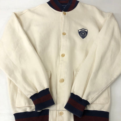 【中古品】【メンズ】 Polo by Ralph Lauren ポロバイラルフローレン 90's SWEAT BOMBER JACKET 90年代 スウェット ボンバージャケット ライトアウター 147-250123-kk-36-tei サイズ：M カラー：アイボリー 万代Net店