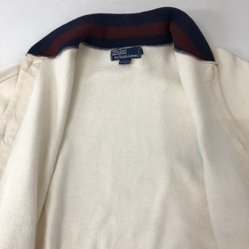 【中古品】【メンズ】 Polo by Ralph Lauren ポロバイラルフローレン 90's SWEAT BOMBER JACKET 90年代 スウェット ボンバージャケット ライトアウター 147-250123-kk-36-tei サイズ：M カラー：アイボリー 万代Net店