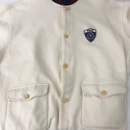 【中古品】【メンズ】 Polo by Ralph Lauren ポロバイラルフローレン 90's SWEAT BOMBER JACKET 90年代 スウェット ボンバージャケット ライトアウター 147-250123-kk-36-tei サイズ：M カラー：アイボリー 万代Net店