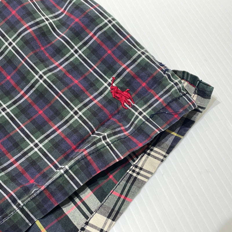 【中古品】【メンズ】 RALPH LAUREN ラルフローレン NYLON SHORT PANTS ナイロン ショート パンツ ボトムス 短パン 158-260807-sa-21-tei サイズ：L カラー：チェック 万代Net店