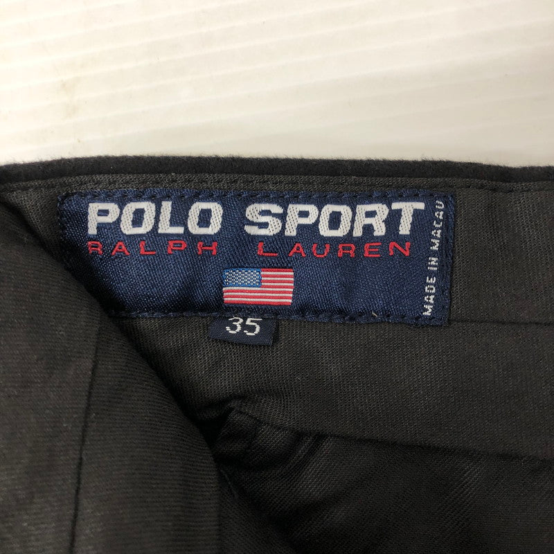 【中古品】【メンズ】 POLO SPORTS ポロスポーツ COTTON STRAIGHT PANTS 2452-7654 コットン ストレートパンツ ボトムス 158-250208-kk-17-tei サイズ：35 カラー：ブラック 万代Net店