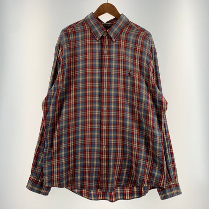 【現状渡し品】【メンズ】 POLO RALPH LAUREN ポロ・ラルフローレン B.D. FLANNEL SHIRT ボタンダウン フランネルシャツ 長袖 トップス ネルシャツ 147-260720-ko-01-tei サイズ：XXL カラー：チェック 万代Net店