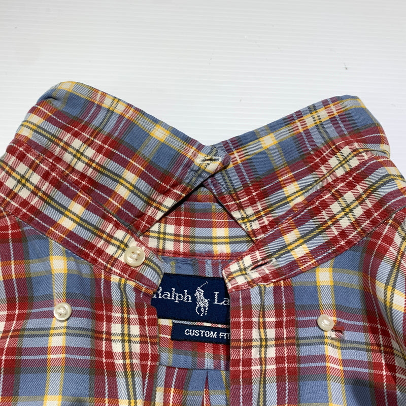 【現状渡し品】【メンズ】 POLO RALPH LAUREN ポロ・ラルフローレン B.D. FLANNEL SHIRT ボタンダウン フランネルシャツ 長袖 トップス ネルシャツ 147-260720-ko-01-tei サイズ：XXL カラー：チェック 万代Net店