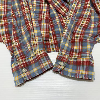 【現状渡し品】【メンズ】 POLO RALPH LAUREN ポロ・ラルフローレン B.D. FLANNEL SHIRT ボタンダウン フランネルシャツ 長袖 トップス ネルシャツ 147-260720-ko-01-tei サイズ：XXL カラー：チェック 万代Net店
