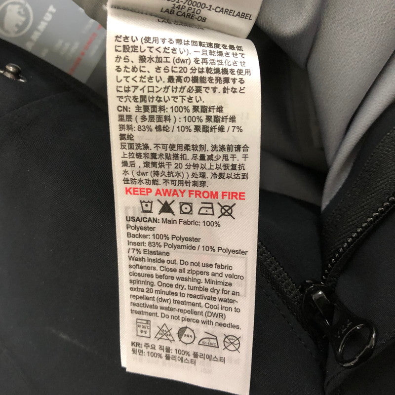 【中古美品】【メンズ】 Mammut マムート STONEY HS PANTS AF 1020-13740 ストーニー ハードシェル パンツ アジアンフィット ボトムス スノーボードウェア 120-250123-kk-28-tei サイズ：M カラー：BLACK 万代Net店