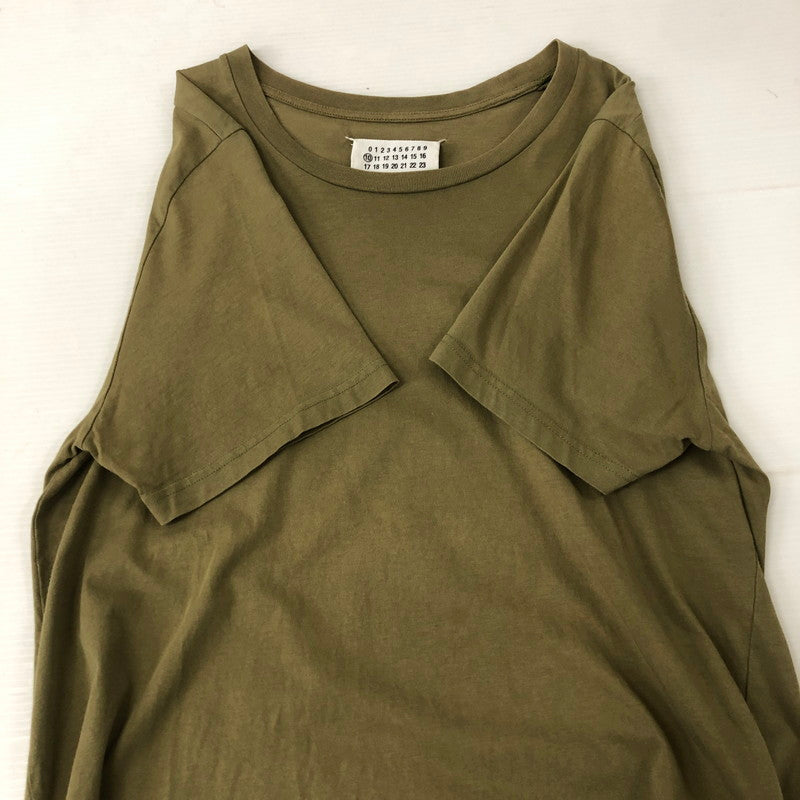 【中古品】【メンズ】  Maison Marigiela メゾンマルジェラ 16SS SOLID CREWNECK T-SHIRT S50GC0425 S22431 ソリッドクルーネックTシャツ 半袖 トップス 141-250209-kk-07-tei サイズ：M カラー：カーキ 万代Net店