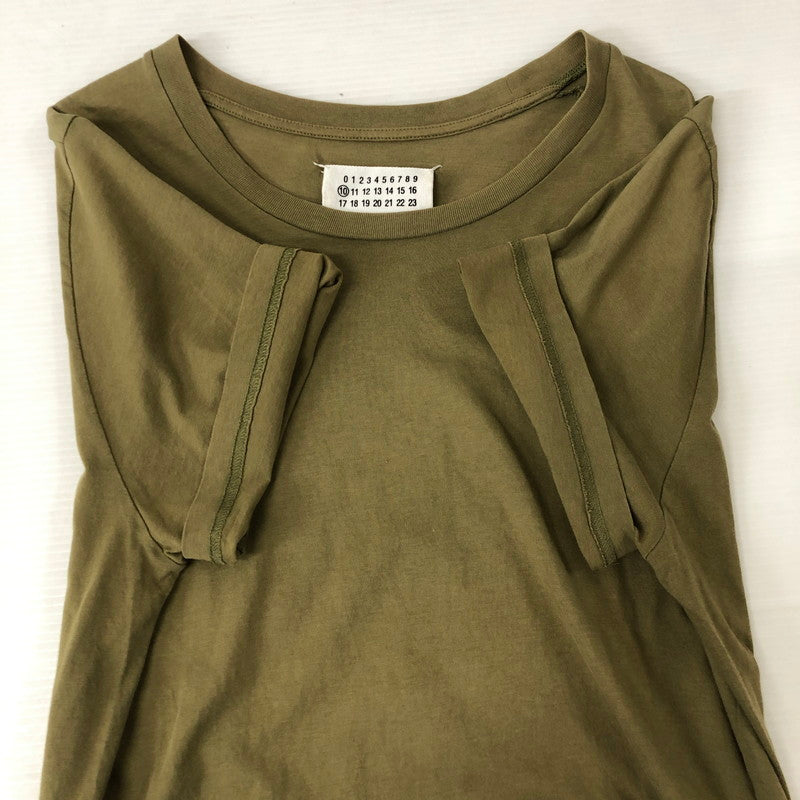 【中古品】【メンズ】  Maison Marigiela メゾンマルジェラ 16SS SOLID CREWNECK T-SHIRT S50GC0425 S22431 ソリッドクルーネックTシャツ 半袖 トップス 141-250209-kk-07-tei サイズ：M カラー：カーキ 万代Net店