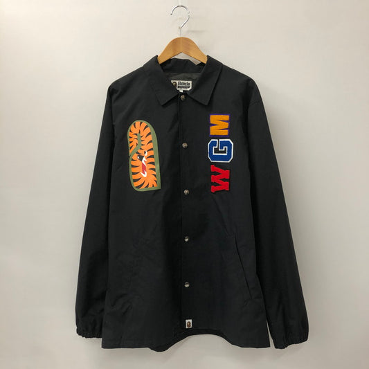 【中古品】【メンズ】 A BATHING APE アベイシングエイプ SHARK COACH JACKET 001LJH801013M シャーク コーチジャケット ライトアウター 142-250129-kk-06-tei サイズ：XL カラー：ブラック 万代Net店