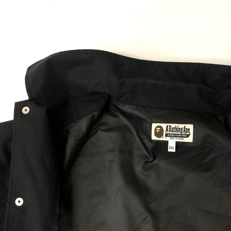 【中古品】【メンズ】 A BATHING APE アベイシングエイプ SHARK COACH JACKET 001LJH801013M シャーク コーチジャケット ライトアウター 142-250129-kk-06-tei サイズ：XL カラー：ブラック 万代Net店