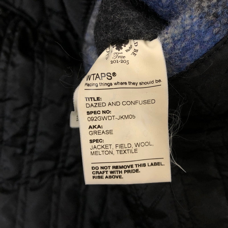 【中古品】【メンズ】 WTAPS ダブルタップス 09AW GREASE JACKET.FIELD.WOOL.MELTON.TEXTILE 092GWDT-JKM05 グレース ウールメルトンジャケット アウター 142-250130-kk-19-tei サイズ：M カラー：ブルー 万代Net店