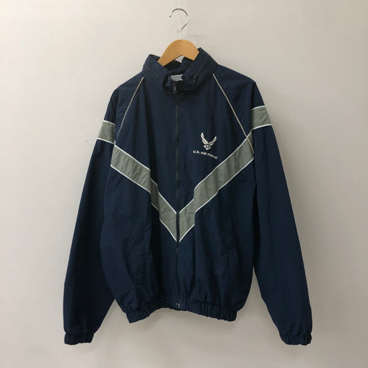 【現状渡し品】【メンズ】  U.S. AIR FORCE アメリカ空軍 PHYSICAL FITNESS JACKET 8415-01-518-4609 フィジカルフィットネスジャケット ライトアウター ミリタリージャケット 145-250221-kk-13-tei サイズ：S カラー：ネイビー 万代Net店