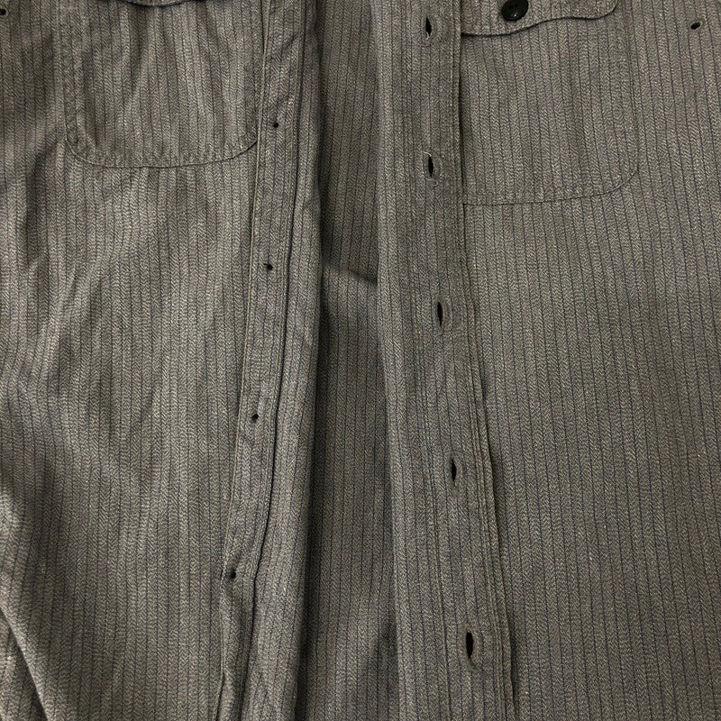 【中古品】【メンズ】  TOYS McCOY トイズマッコイ MCHILL OVERALLS L/S WORK SHIRT マックヒル オーバーオールズ ロングスリーブ ワークシャツ 長袖 トップス 145-250130-kk-16-tei サイズ：15 カラー：グレー 万代Net店