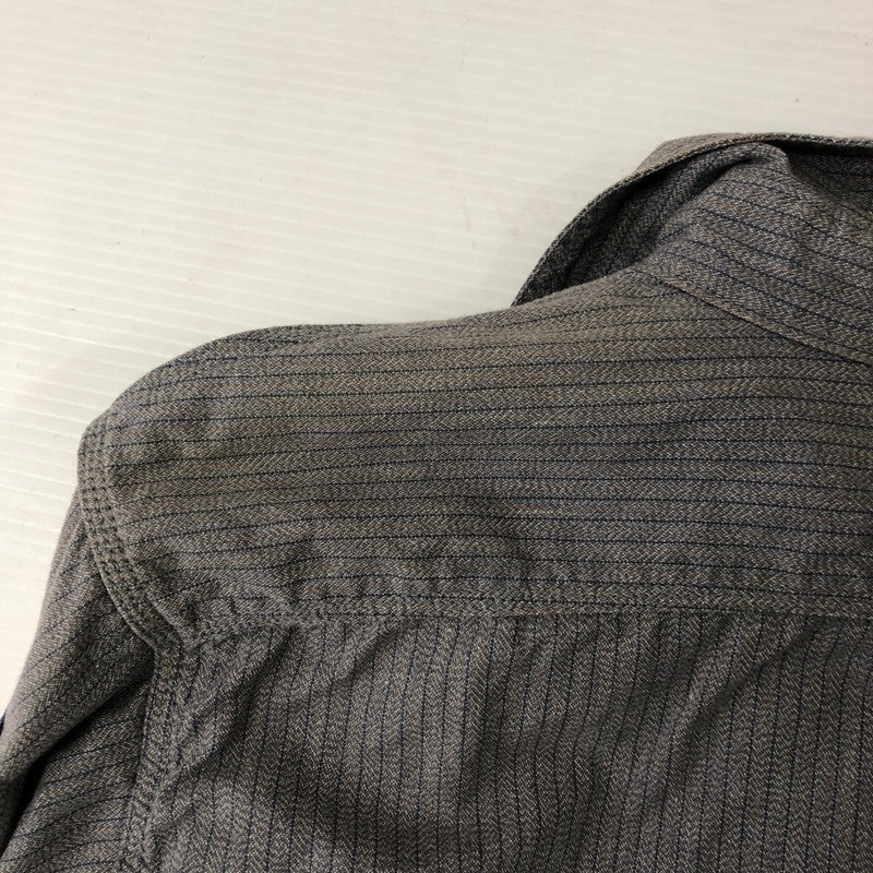 【中古品】【メンズ】  TOYS McCOY トイズマッコイ MCHILL OVERALLS L/S WORK SHIRT マックヒル オーバーオールズ ロングスリーブ ワークシャツ 長袖 トップス 145-250130-kk-16-tei サイズ：15 カラー：グレー 万代Net店