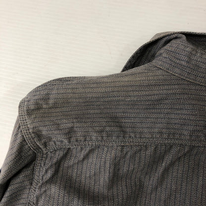 【中古品】【メンズ】  TOYS McCOY トイズマッコイ MCHILL OVERALLS L/S WORK SHIRT マックヒル オーバーオールズ ロングスリーブ ワークシャツ 長袖 トップス 145-250130-kk-16-tei サイズ：15 カラー：グレー 万代Net店