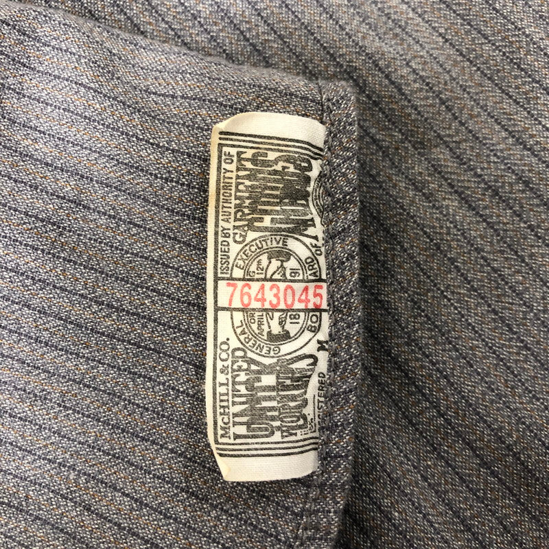 【中古品】【メンズ】  TOYS McCOY トイズマッコイ MCHILL OVERALLS L/S WORK SHIRT マックヒル オーバーオールズ ロングスリーブ ワークシャツ 長袖 トップス 145-250130-kk-16-tei サイズ：15 カラー：グレー 万代Net店