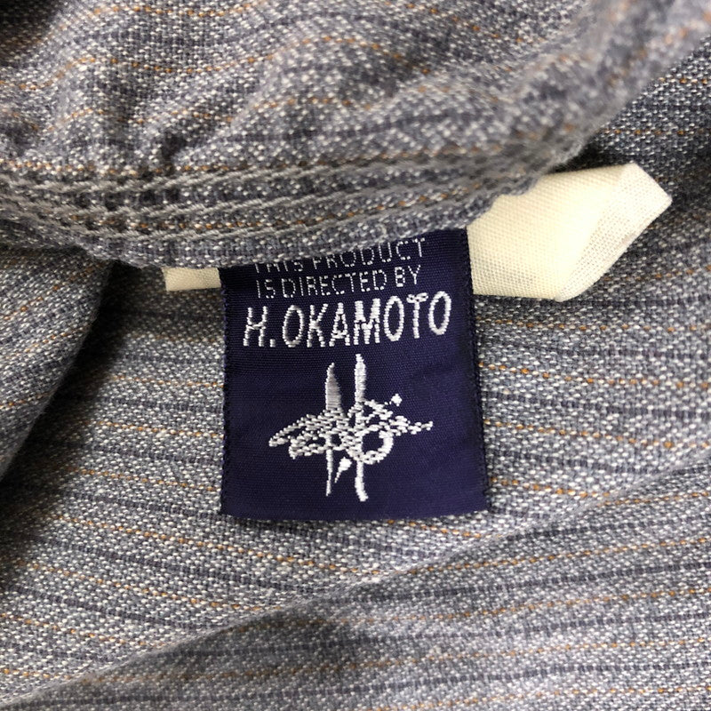 【中古品】【メンズ】  TOYS McCOY トイズマッコイ MCHILL OVERALLS L/S WORK SHIRT マックヒル オーバーオールズ ロングスリーブ ワークシャツ 長袖 トップス 145-250130-kk-16-tei サイズ：15 カラー：グレー 万代Net店